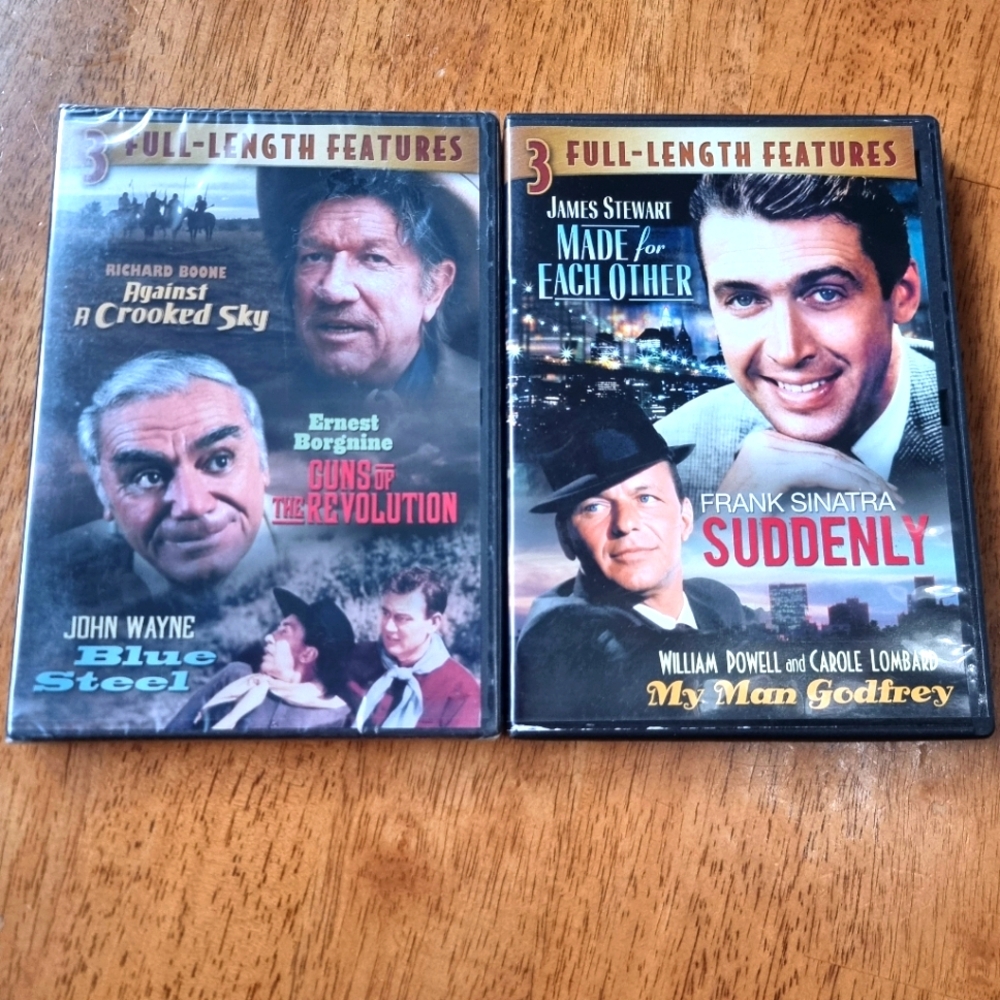 Three Full Length Features x 2 DVD Movies 🎬